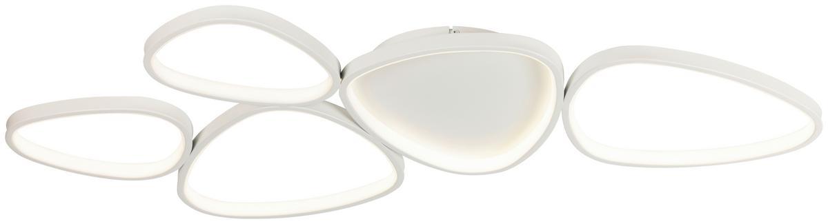 Plafonieră cu LED Whiti - alb, Modern, plastic/metal (109/55/5.2cm) - Mömax