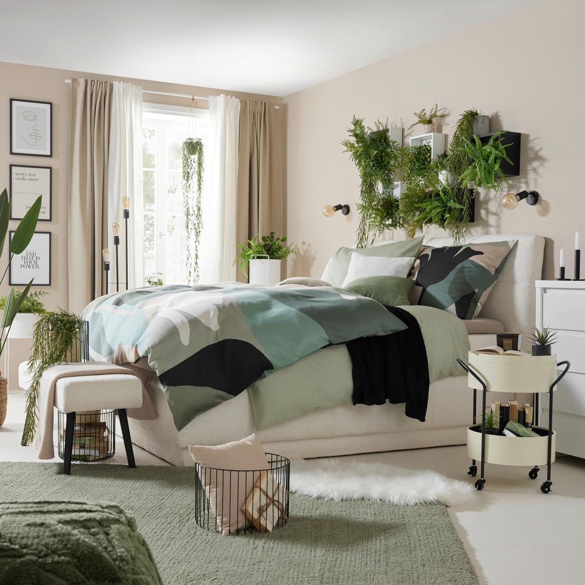 Boxspringbett in Weiss ca. 180x200cm - Weiss/Schwarz, Konventionell, Holzwerkstoff/Kunststoff (180/200cm) - Premium Living