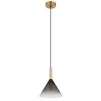 Svjetiljka Viseća 16045h - boje mjeda/prozirno, Design, staklo/metal (20/120cm) - Globo