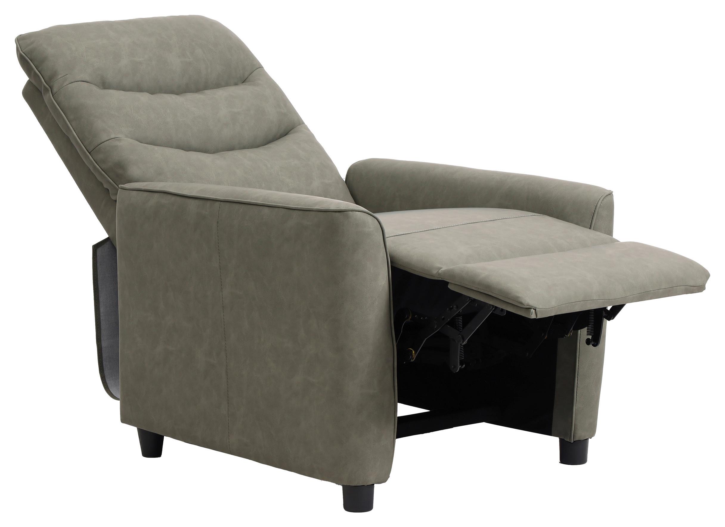 Tv-fotelj Beryl, Zelena, Relax Funkcija - črna/zelena, Konvencionalno, kovina/tekstil (76/105/88cm) - Modern Living