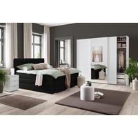Boxspringbett London -Exklusiv- - Chromfarben/Schwarz, Modern, Holz/Holzwerkstoff (180/200cm) - Premium Living