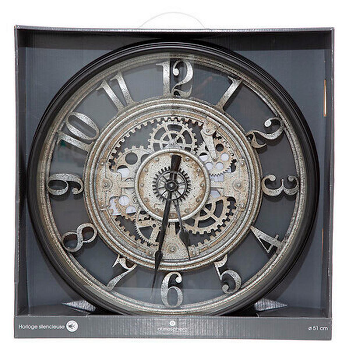 Stenska Ura Atmosphera - temno siva, Moderno, umetna masa (51cm) - Mömax