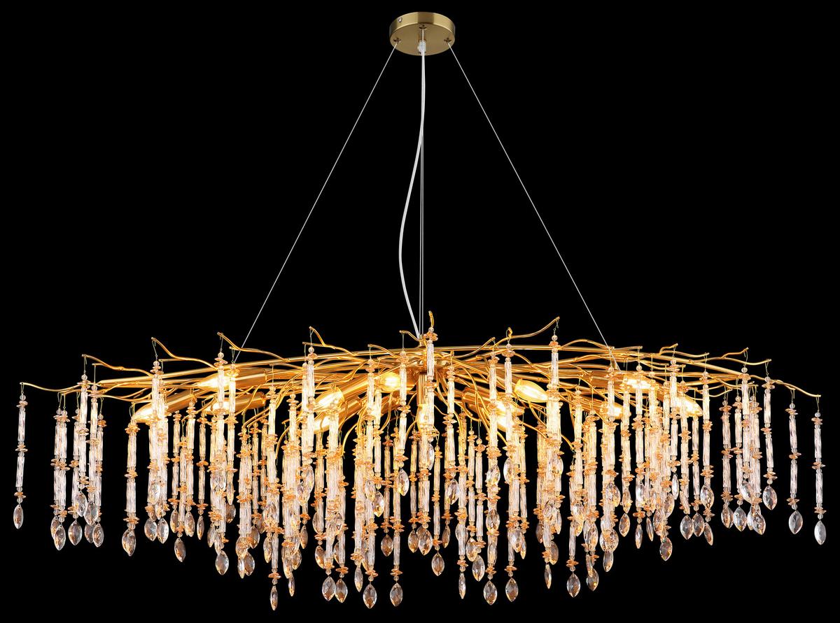 Hängeleuchte 64142h3 Gloria - Klar/Transparent, Konventionell, Glas/Kunststoff (150/60/120cm) - Globo