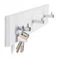Wandgarderobe in Weiß Hochglanz - Chromfarben/Weiß, Holzwerkstoff/Metall (34/5/8cm) - MÖMAX modern living