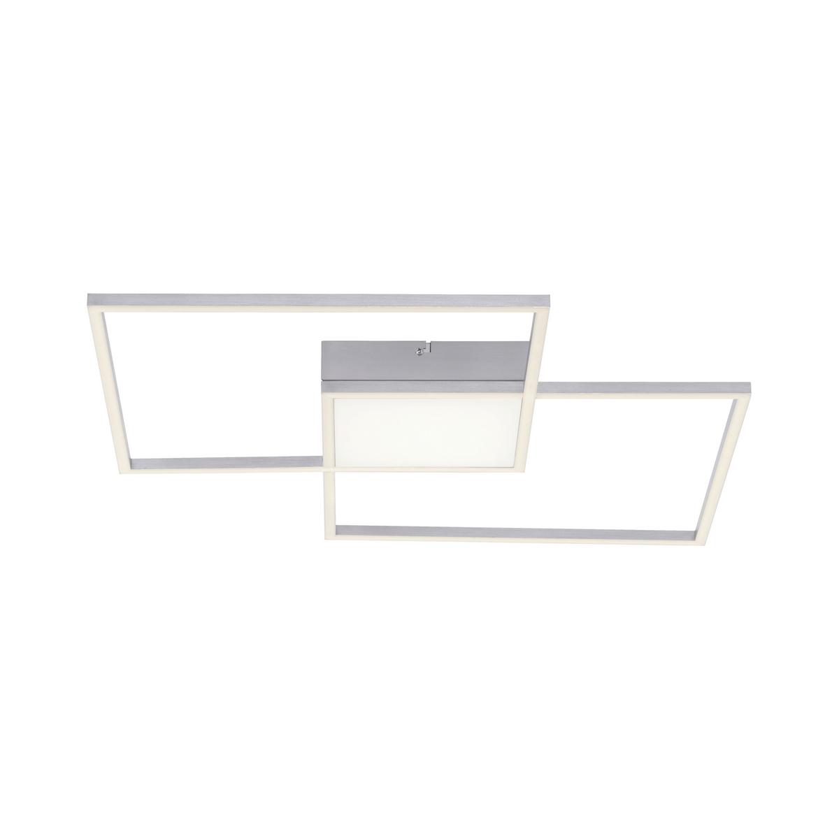 LED-Deckenleuchte Asmin max. 42 Watt - Silberfarben, Kunststoff/Metall (60/60/5,3cm)