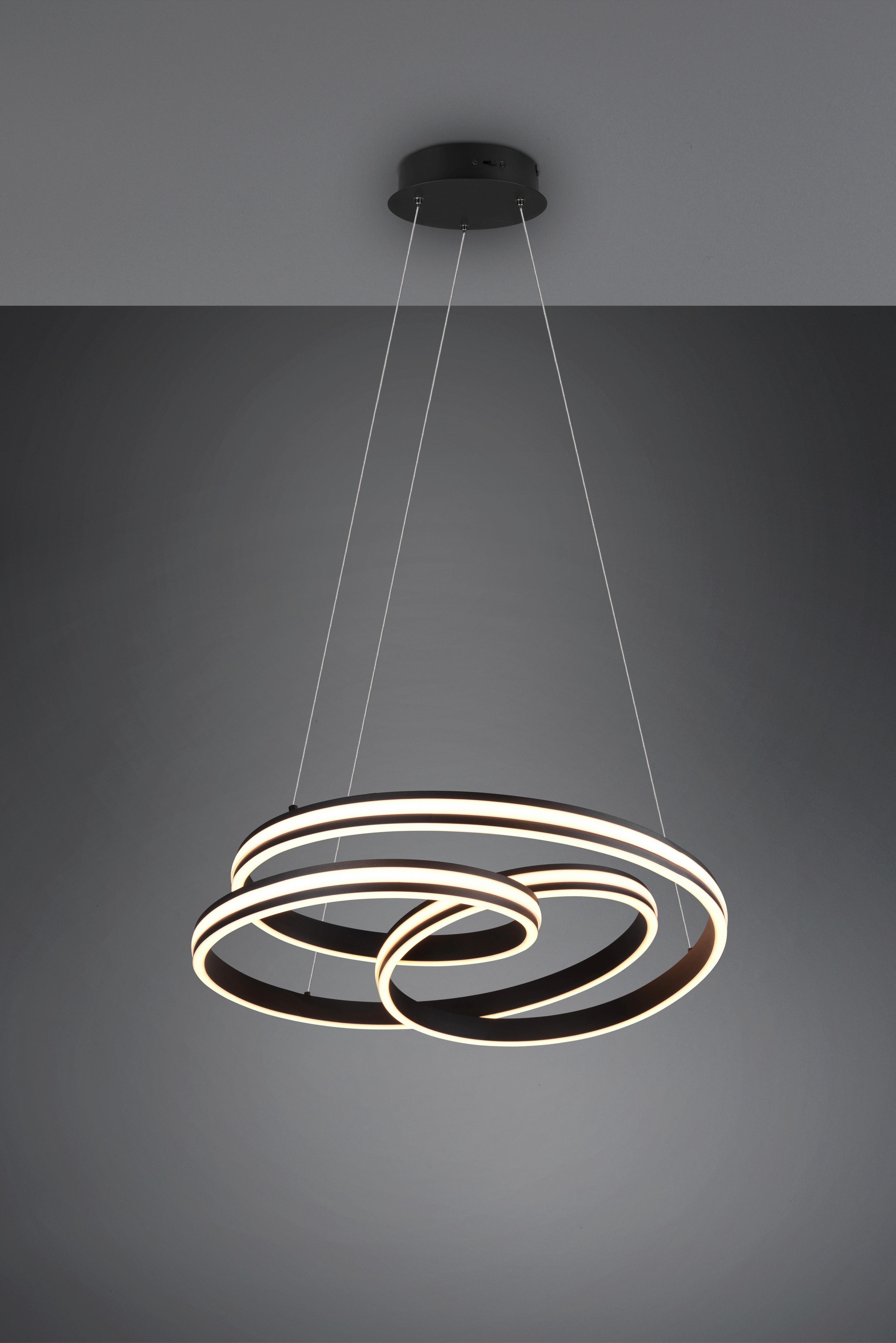 LED-Hängeleuchte Nuria Schwarz max. 60 Watt - Schwarz, Basics, Metall (60/150cm) - Trio Leuchten