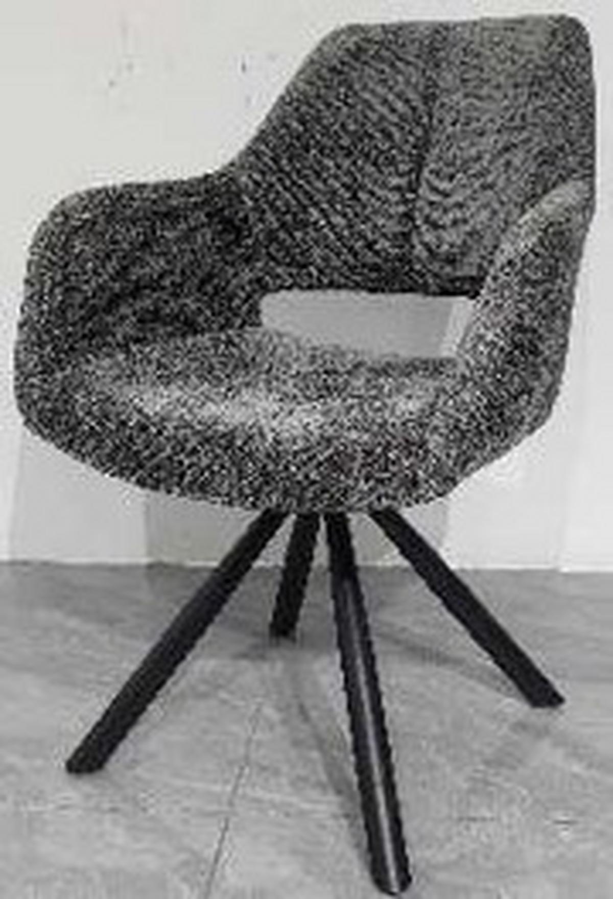 Naslanjač Bello, Siva - siva/črna, Moderno, kovina/tekstil (66/85/66cm) - Mömax