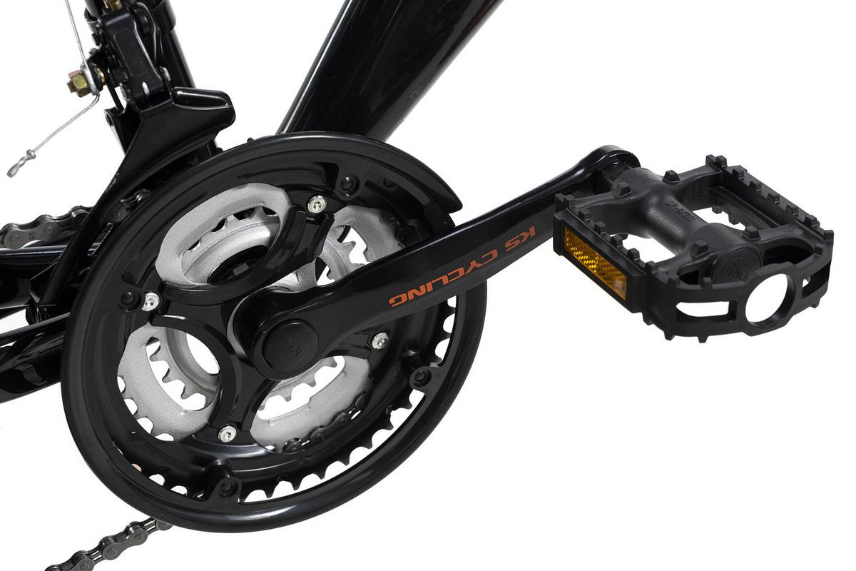 Kinderfahrrad MTB Fully 24" Bliss RH 38cm - Schwarz/Orange, Basics, Metall (180/70/80cm) - KS Cycling