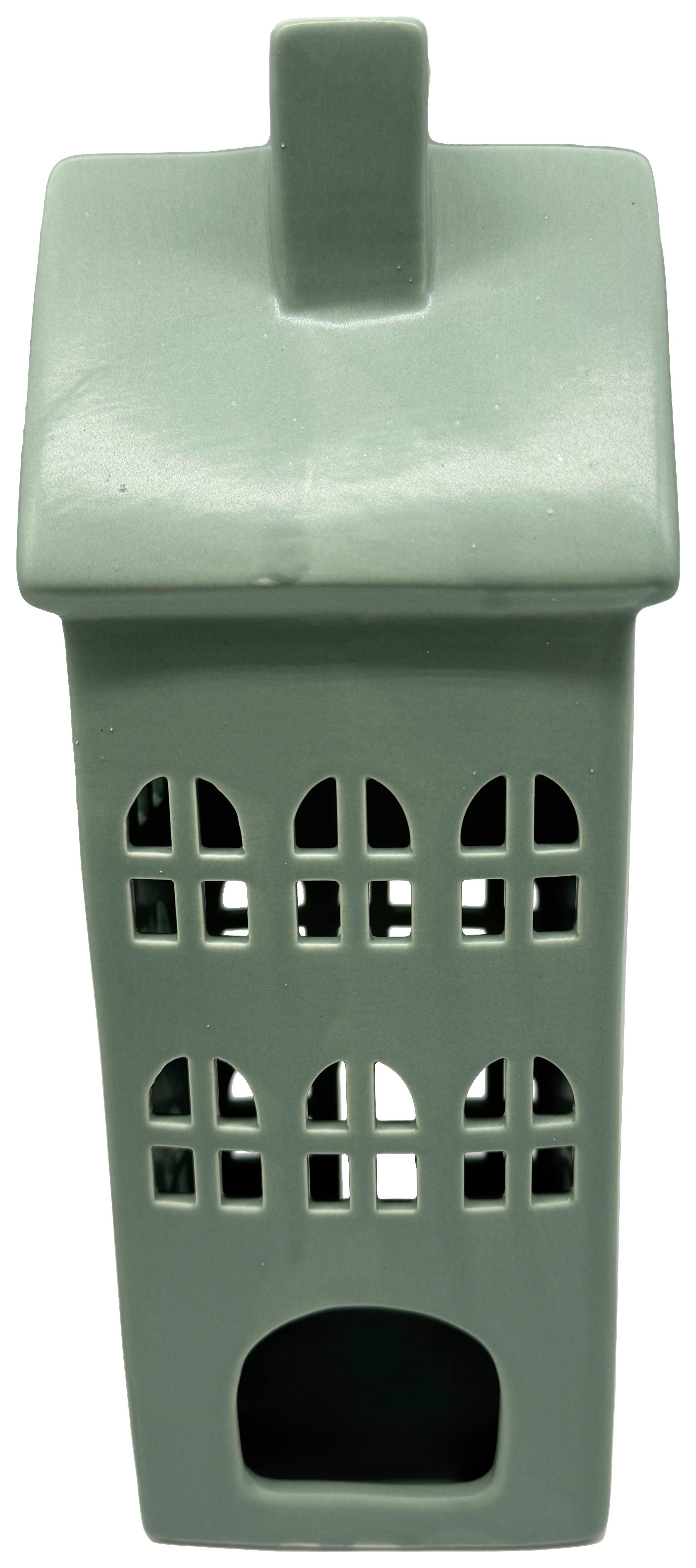 Dekohaus Marie Grün - Grün, KONVENTIONELL, Keramik (11,5/30,3/11,5cm) - Mömax