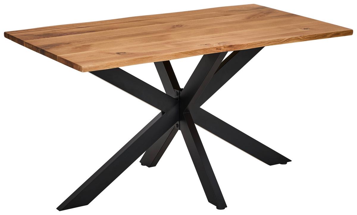 STÓŁ DO JADALNI SPEED - kolor dębowy/czarny, Lifestyle, metal/drewno (140/80/76cm) - Linea Natura