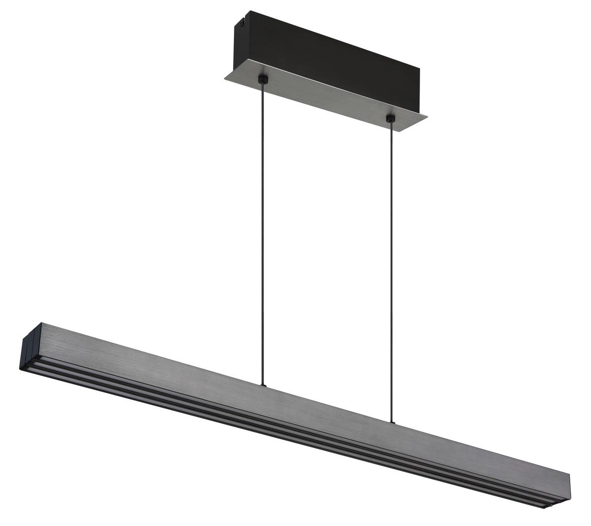 Led Viseća Svjetiljka Tamno Siva Boja - tamno siva/opalna, Design, metal/plastika (95-150/7,5/80-150cm) - Globo