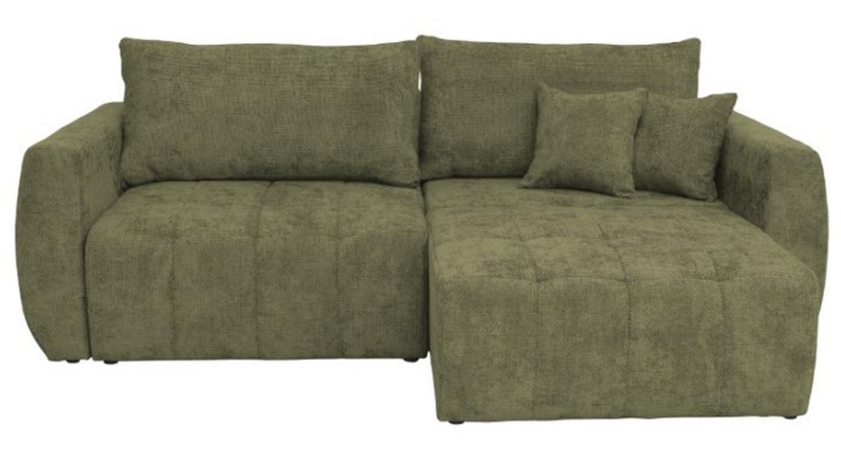 Canapea extensibila BALI - măsliniu/gri, Modern, lemn/textil (245/74-90/104cm) - Luca Bessoni