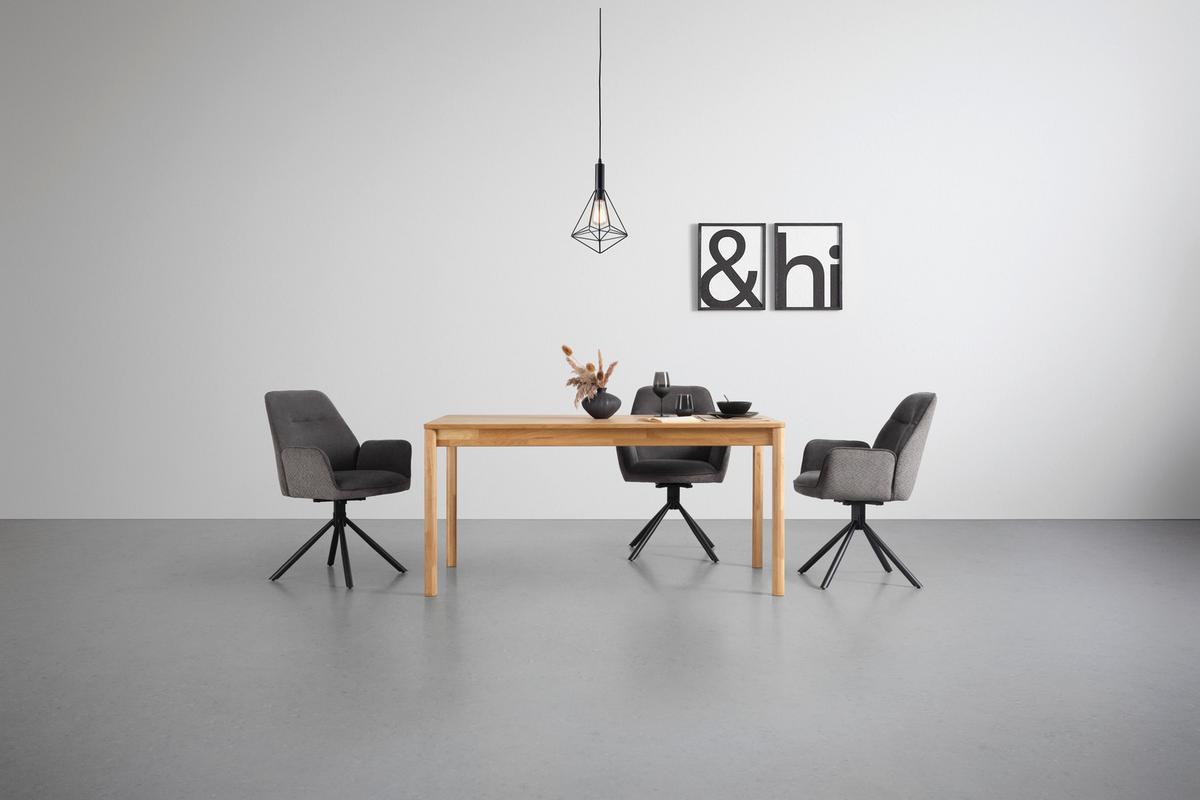 Esstisch Lund Naturfarben Eiche Echtholz - Naturfarben, MODERN, Holz (140/80/76cm) - Mömax