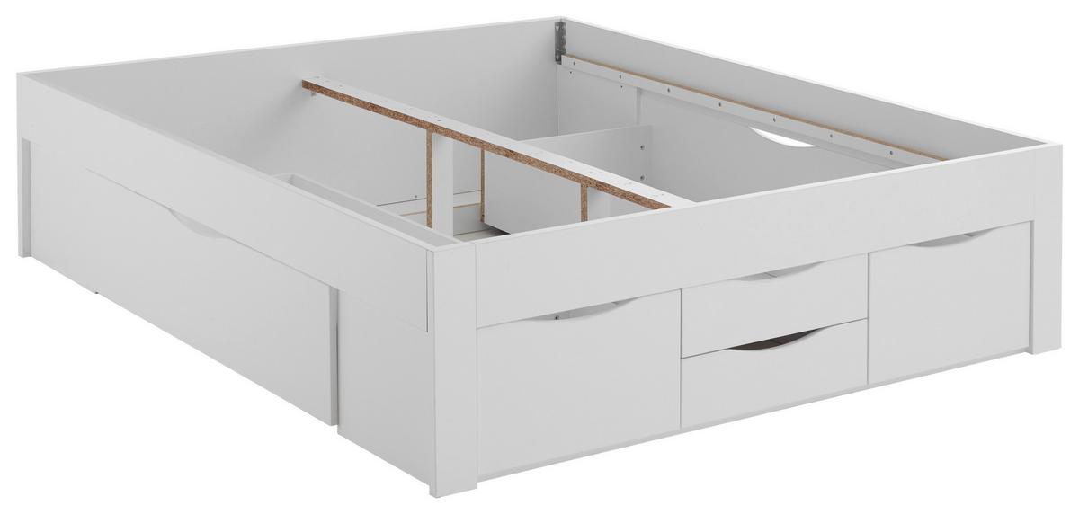 Krevet S Prostor. Za Odlaganje Noah - bijela, Konvencionalno, drvni materijal (180/200cm) - Modern Living