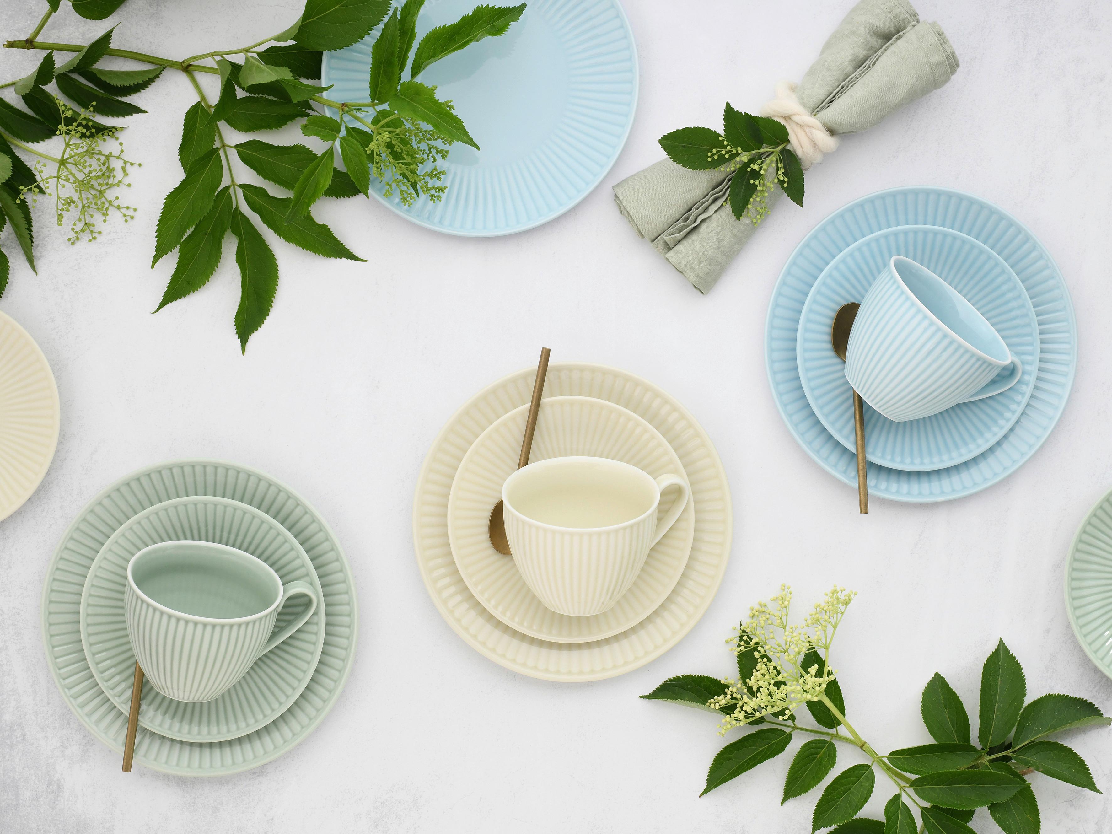 Kavni Servis Valencia, 18-Delni - pastelno modra/krem barve, Basics, keramika - Creatable