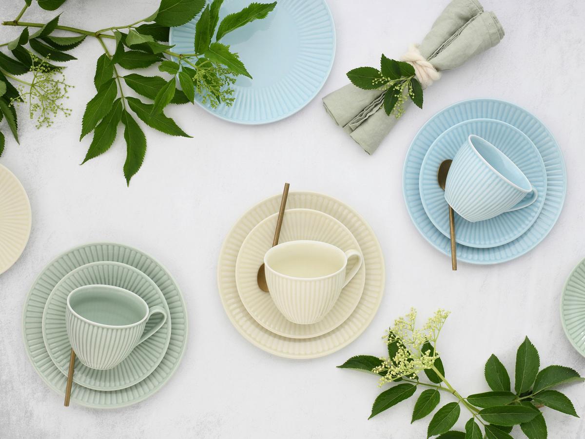 Kavni Servis Valencia, 18-Delni - pastelno modra/krem barve, Basics, keramika - Creatable