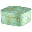 Box mit Deckel Oro Mint/gold - Goldfarben/Mintgrün, Papier (15,5/15,5/7,5cm) - Mömax modern living