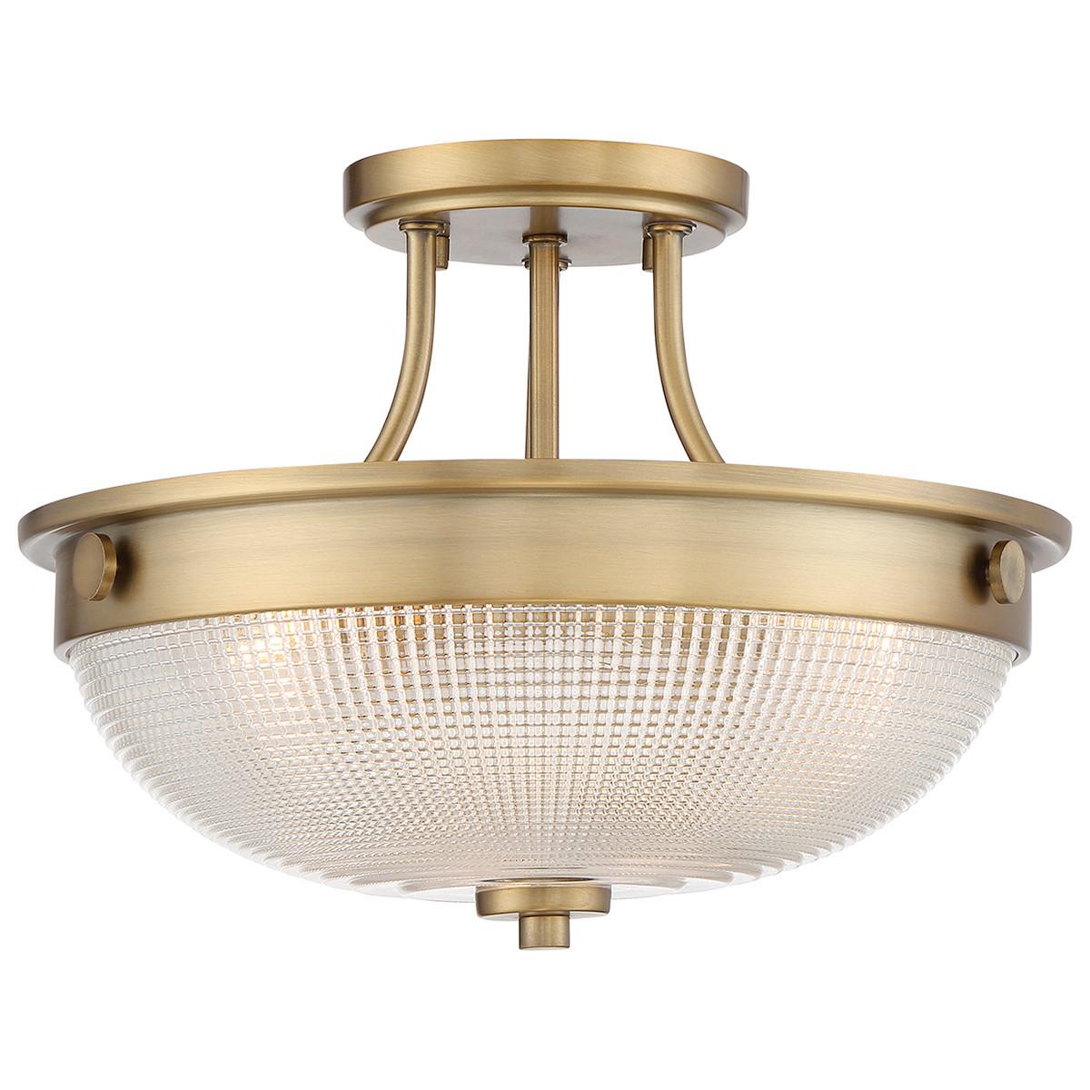 Deckenleuchte Mantle max. 60 Watt - Messingfarben, LIFESTYLE, Glas/Metall (32.7/32.7/24.6cm) - Elstead Lighting