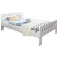 Postelja Bert, Bor, Bela, 120x200 - bela, Moderno, les (120/200cm) - MID.YOU