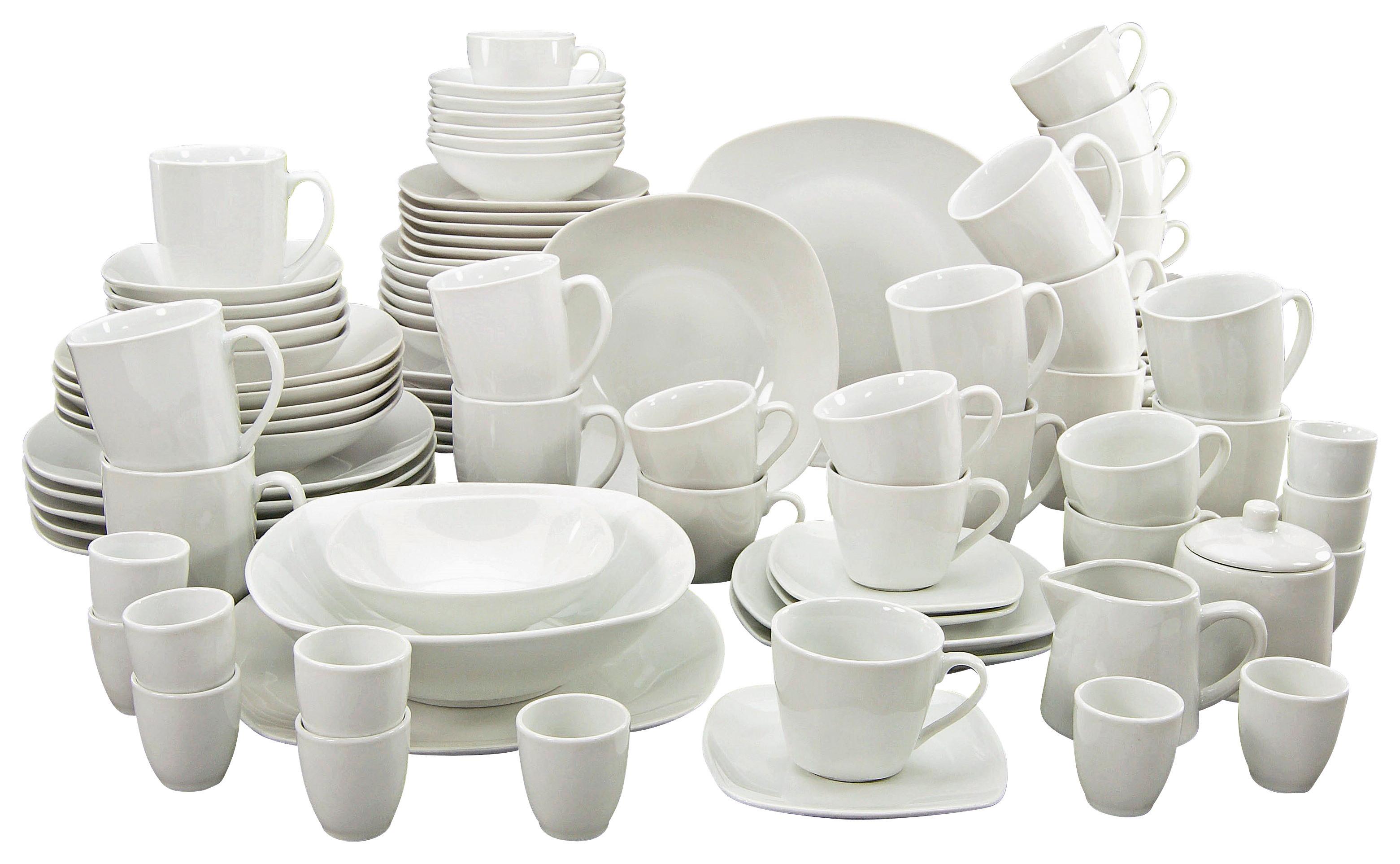 SERWIS OBIADOWO-ŚNIADANIOWY ODESSA - biały, Konventionell, ceramika - Creatable