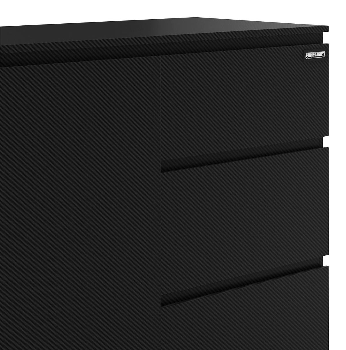 Sideboard Minecraft ca. 160x80x40 cm - Schwarz, MODERN, Holzwerkstoff (160/80/40cm) - Minecraft