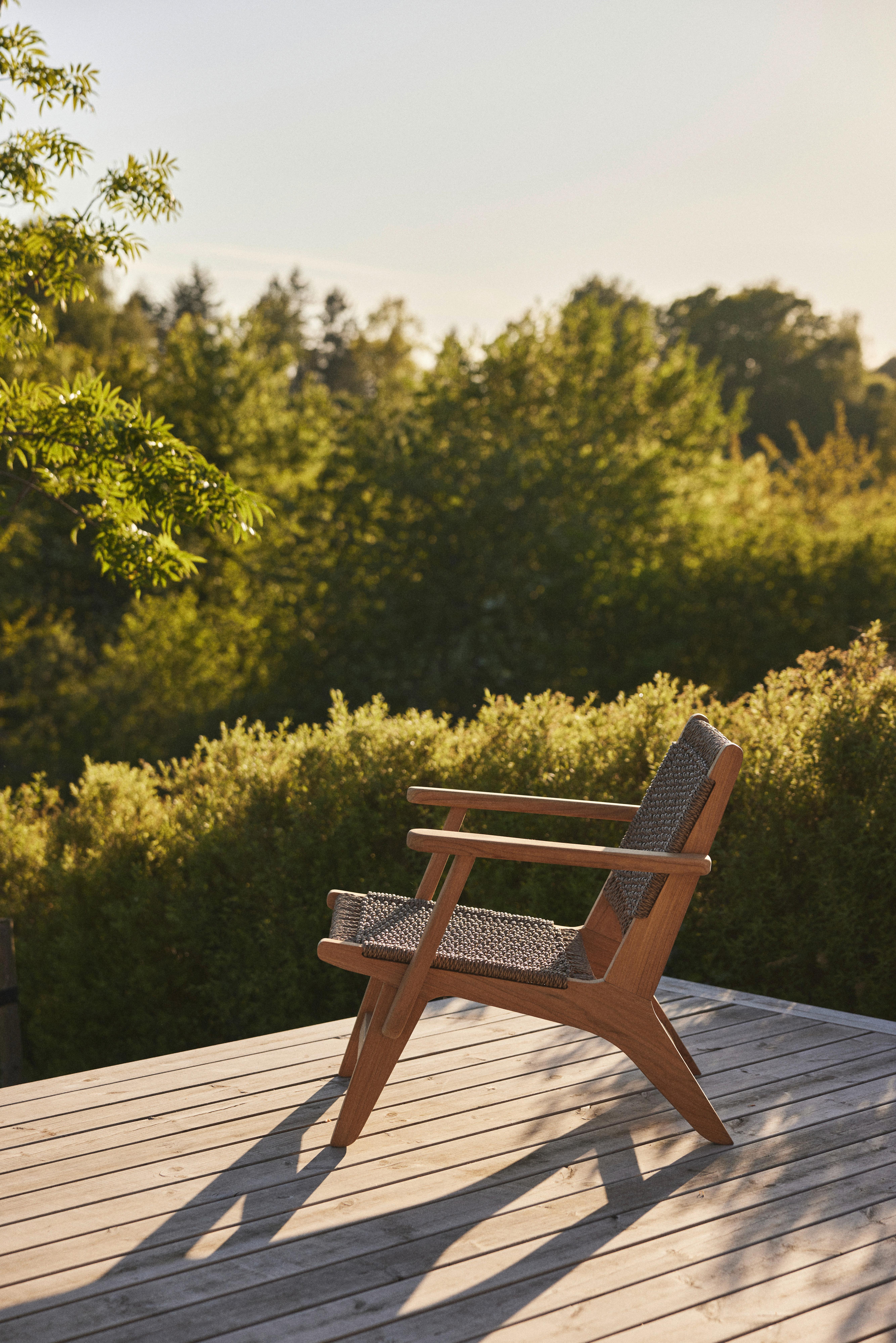 Loungesessel Eya Teak - Braun/Teakfarben, Natur, Holz/Kunststoff (68/70/75cm) - Gardenson