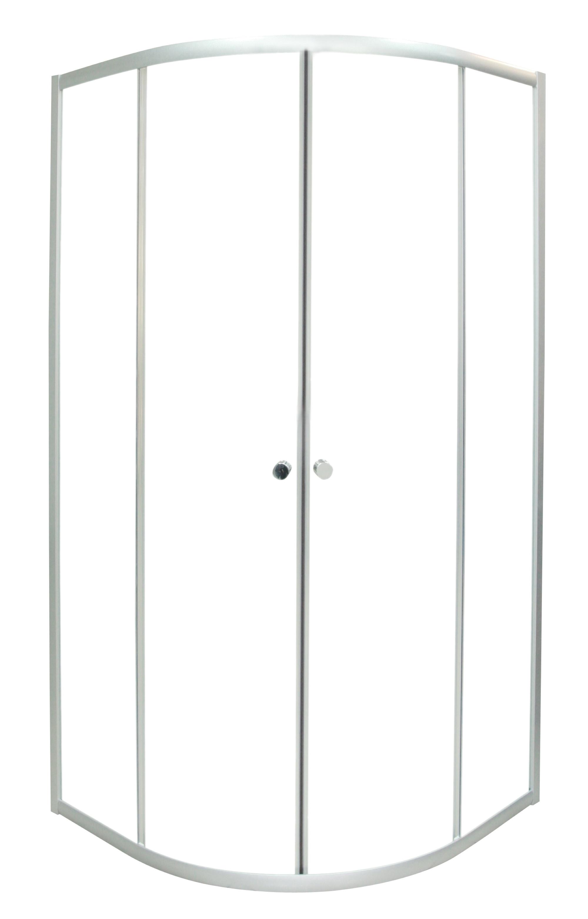 Zuhanykabin Íves T4090c - krómszínű, Konventionell, műanyag/üveg (90/190/90cm)