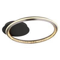 Led Stropna Svjetiljka Alaina - siva/opalna, Design, metal/plastika (53/50/8cm) - Globo