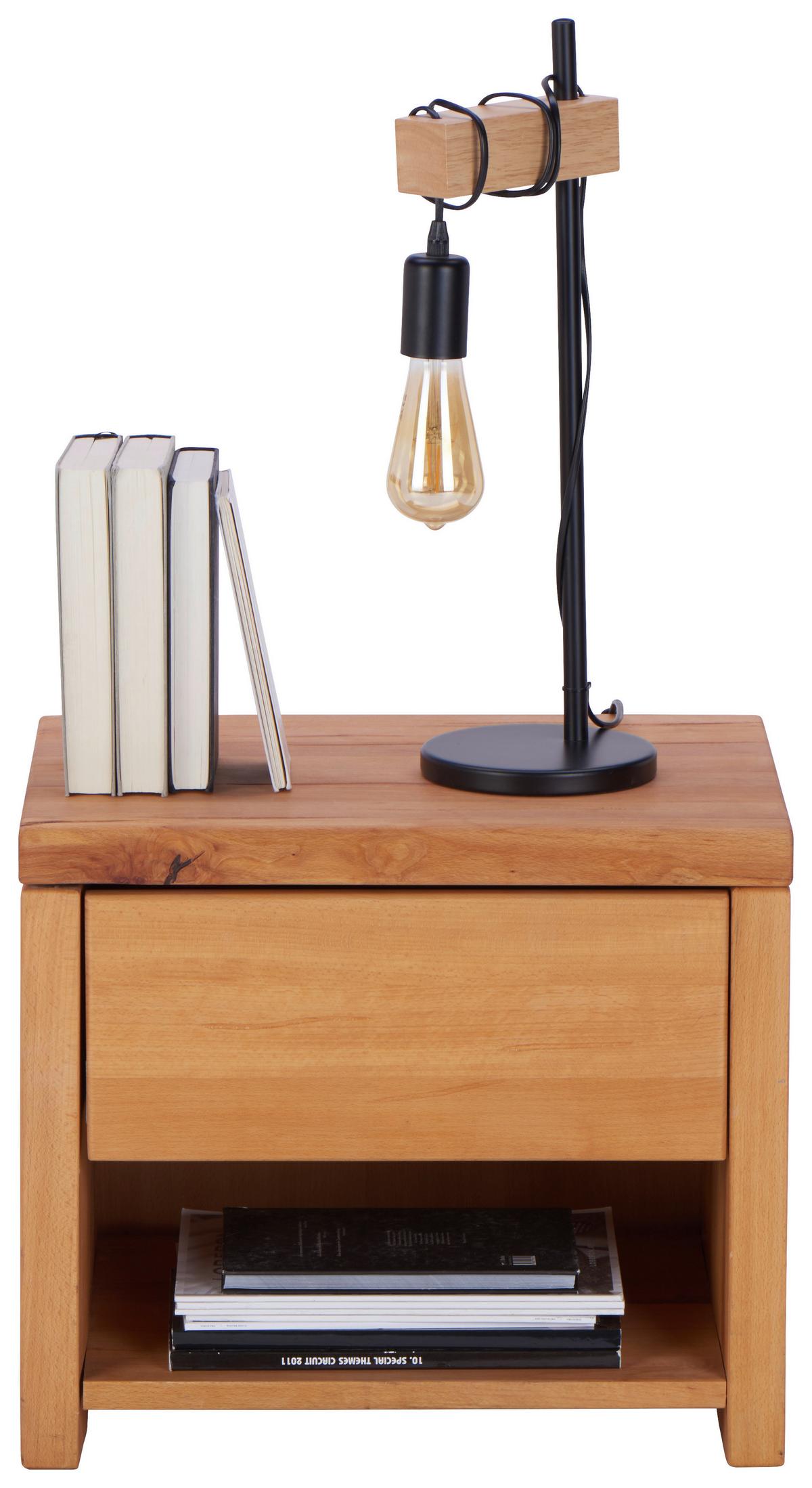 SZAFKA NOCNA AMAZON - Natur, drewno (50/43/38cm) - Linea Natura