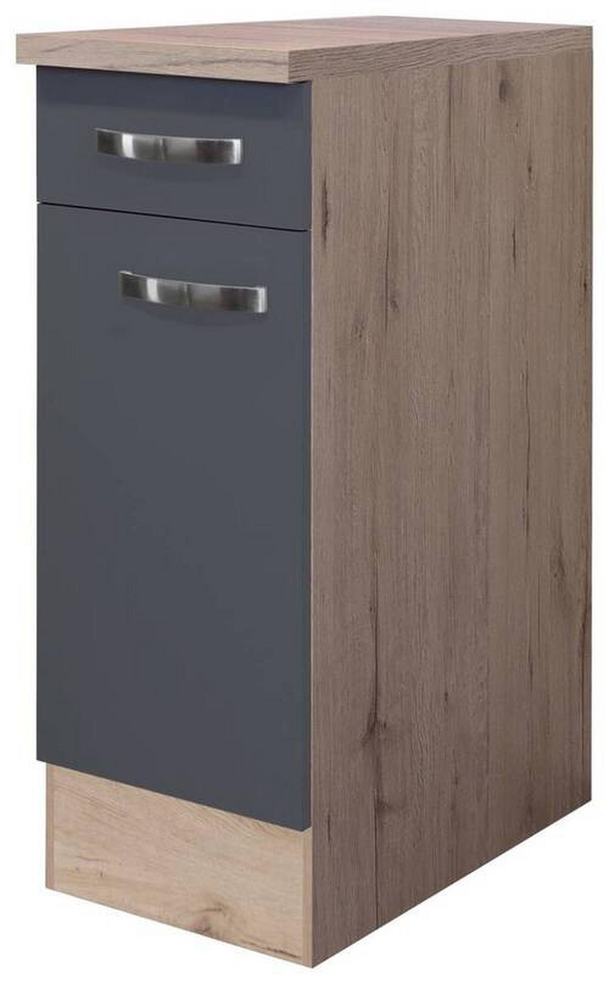 Corp inferior de bucătărie SHADOW    US30 - gri închis/stejar San Remo, Modern, material pe bază de lemn (30/85/60cm)