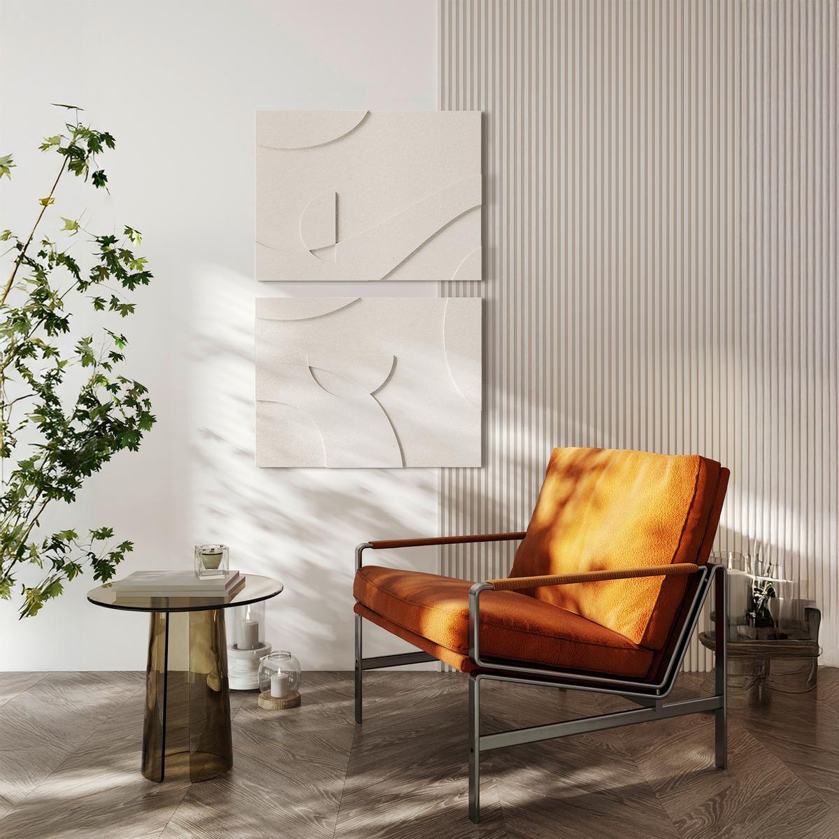 Akustikpaneel Milla Beige - Beige, Textil (60/90cm) - Mömax