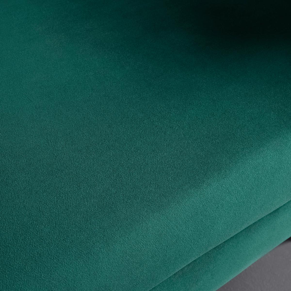 Sofa Yara Grün Samt - Schwarz/Grün, MODERN, Holz/Textil (194/77/92cm) - Bessagi Home