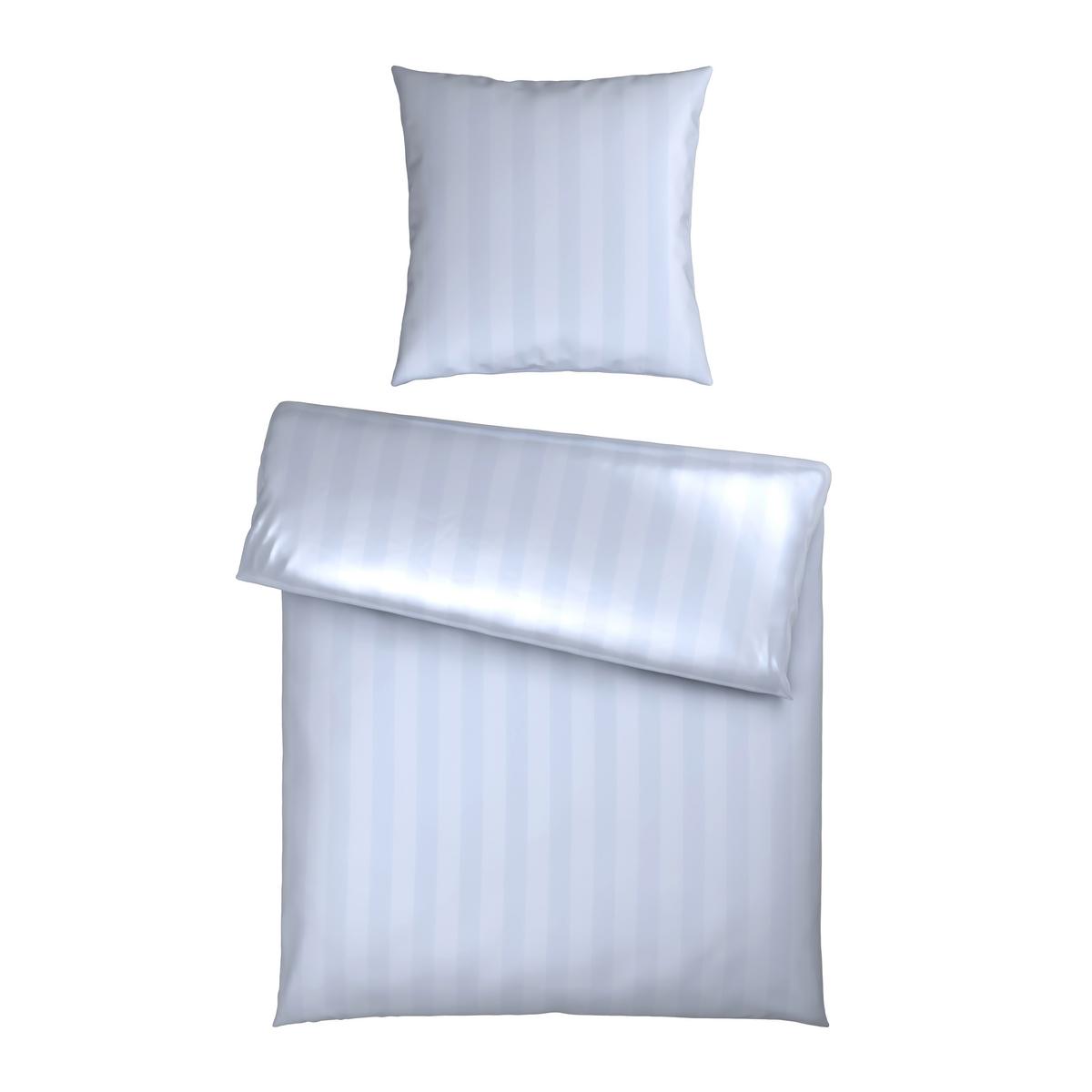 Bettwäsche Xenia Streif XL Weiß ca. 155x220cm - Weiß, MODERN, Textil (155/220cm) - Premium Living