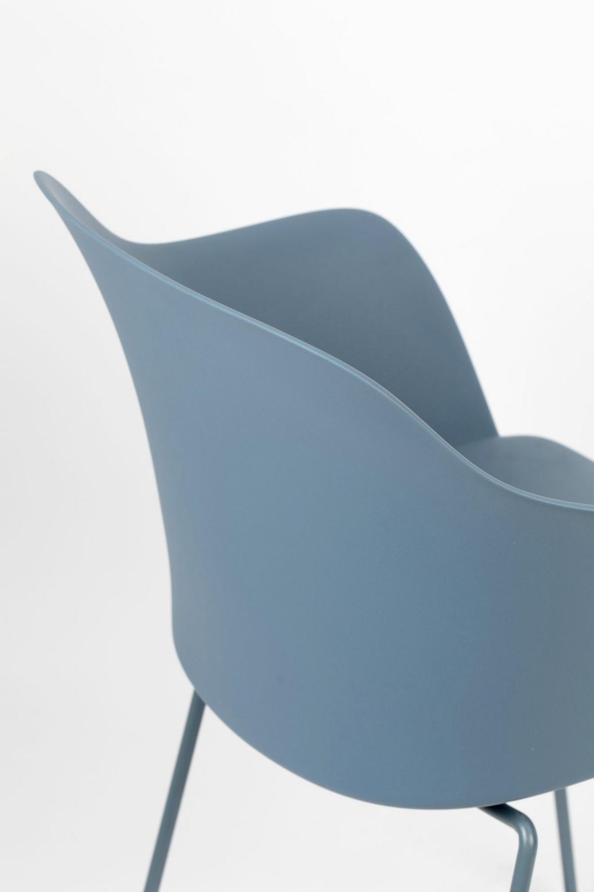 KRZESŁO Z PODŁOKIETNIKAMI TANGO -TREND- - niebieski, Trend, tworzywo sztuczne/metal (58/81,5/54cm) - Livetastic