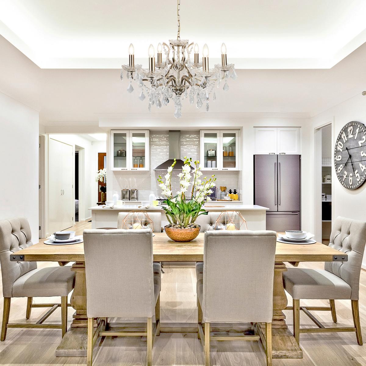 Kristály Függőlámpa Paris 8736-6ab - átlátszó, Design, üveg/fém (70/43cm)