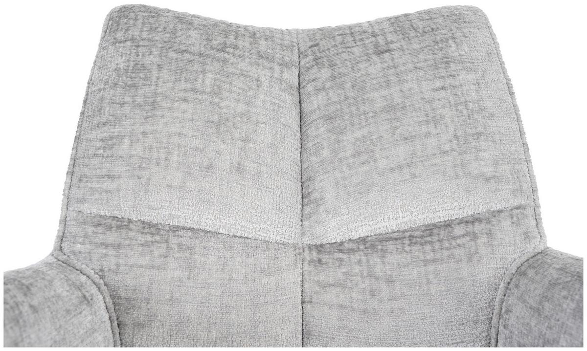 Scaun cu brate LUCIA - negru/gri, Lifestyle, metal/textil (62/90/64cm) - Premium Living
