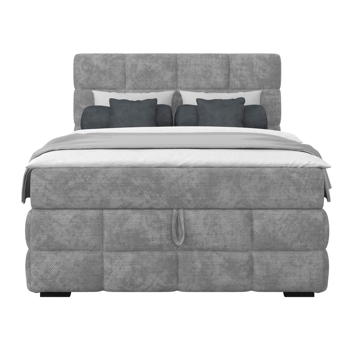 PAT BOX VEGA - verde/gri, Trend, lemn/textil (140/200cm) - Modern Living