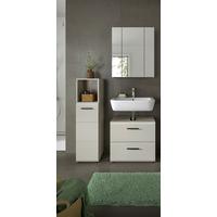 Badezimmer Ice Kaschmir 3-teilig - Kaschmir/Schwarz, Trend, Glas/Holzwerkstoff (90cm) - MID.YOU
