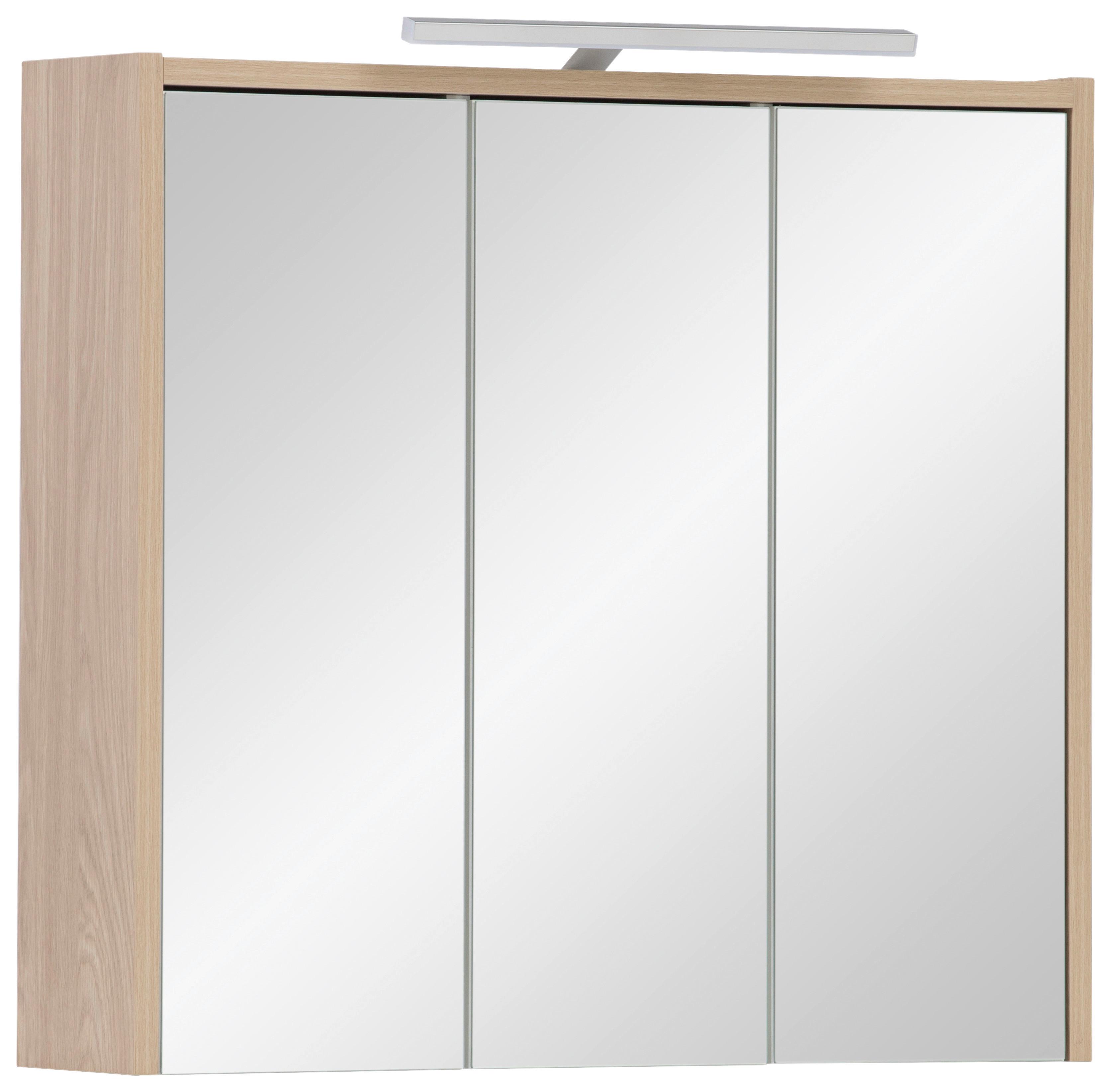Spiegelschrank Juba SPS 650 - MODERN, Glas/Holzwerkstoff (65/64/16cm) - MID.YOU