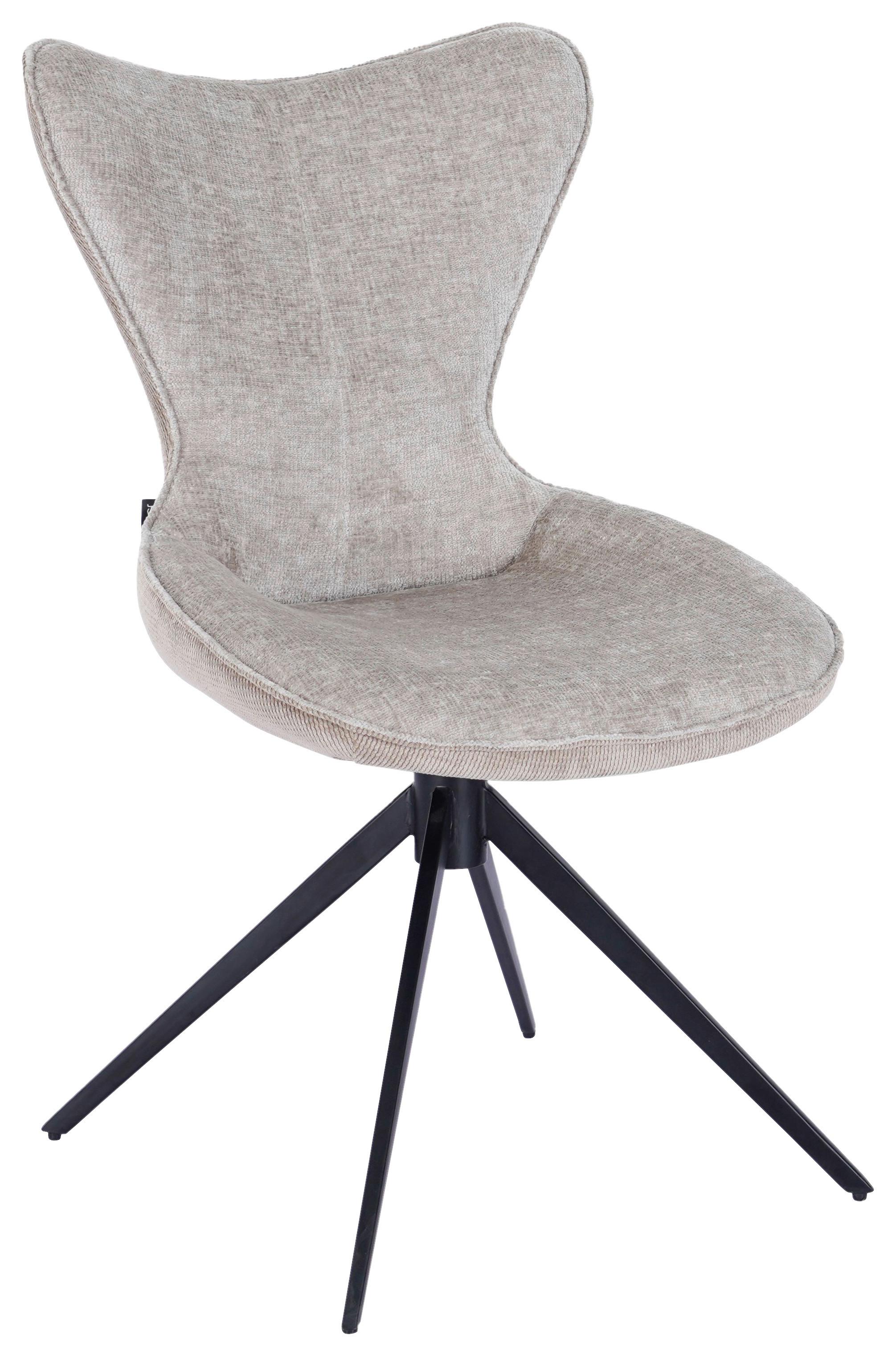 KRZESŁO RELAXO - czarny/taupe, Design, metal/tkanina (53/90/62cm) - Novel