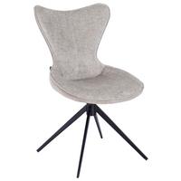 KRZESŁO RELAXO - czarny/taupe, Design, metal/tkanina (53/90/62cm) - Novel