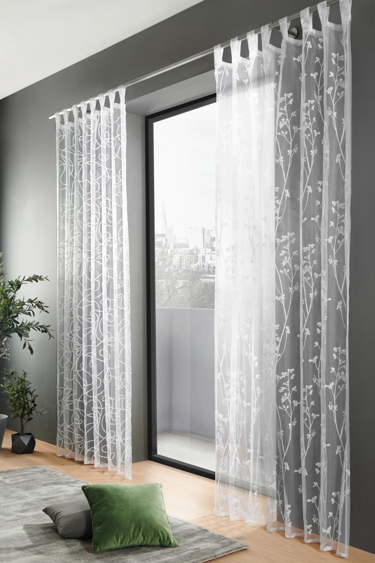 ZASŁONA NA SZELKACH PRO - biały, Konventionell, tkanina (140/245cm) - Boxxx