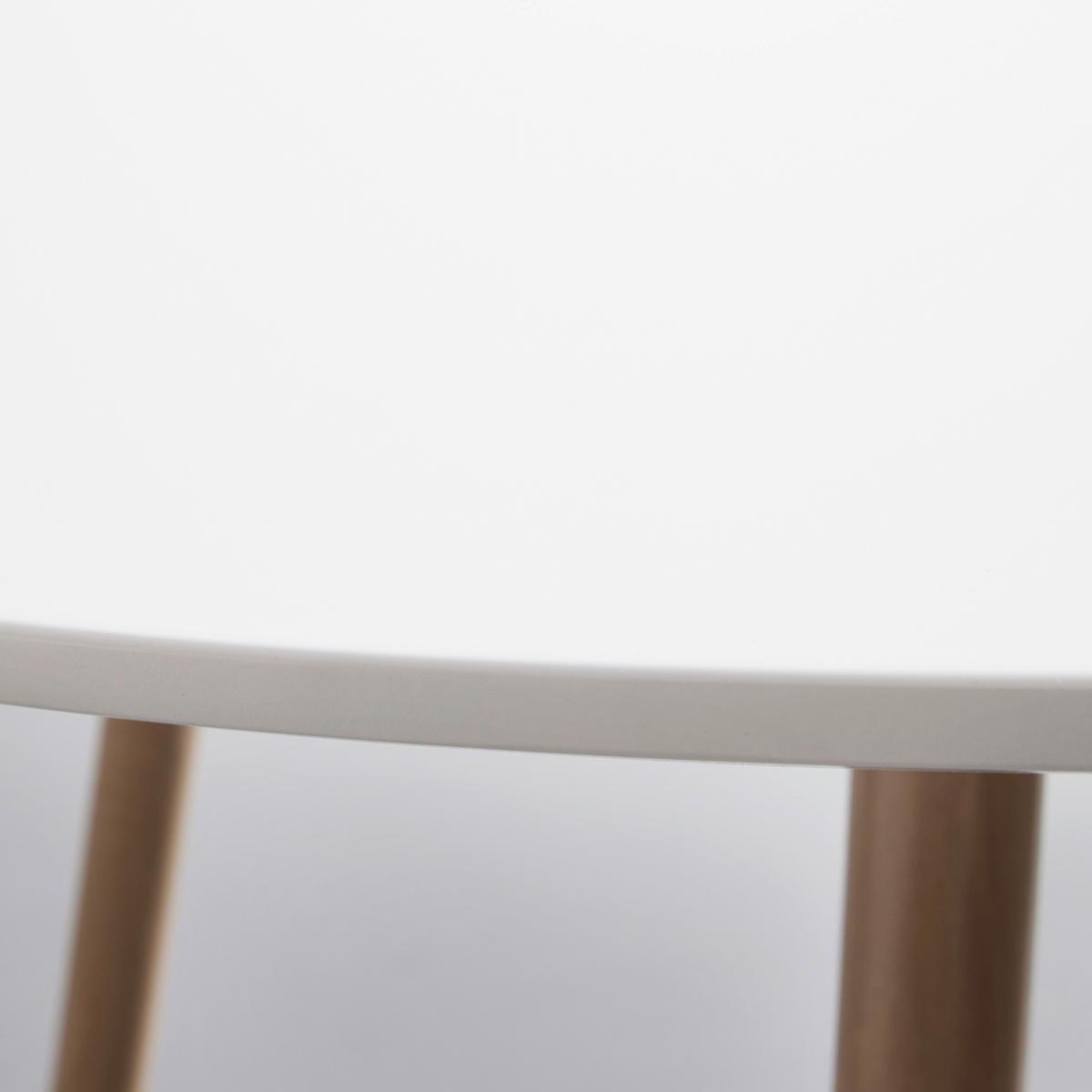 Jedilna Miza John, Bela, Ø 110 Cm - barve hrasta/bela, Moderno, kovina/les (110/110/76cm) - Bessagi Home