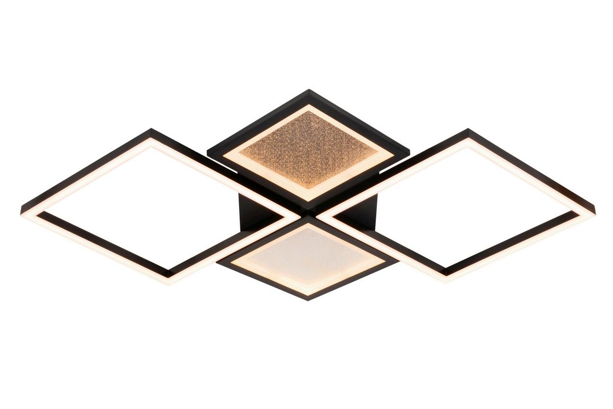 LAMPA SUFITOWA LED FREMONT - czarny/przezroczysty, Lifestyle, tworzywo sztuczne/metal (80/55/6cm) - Novel