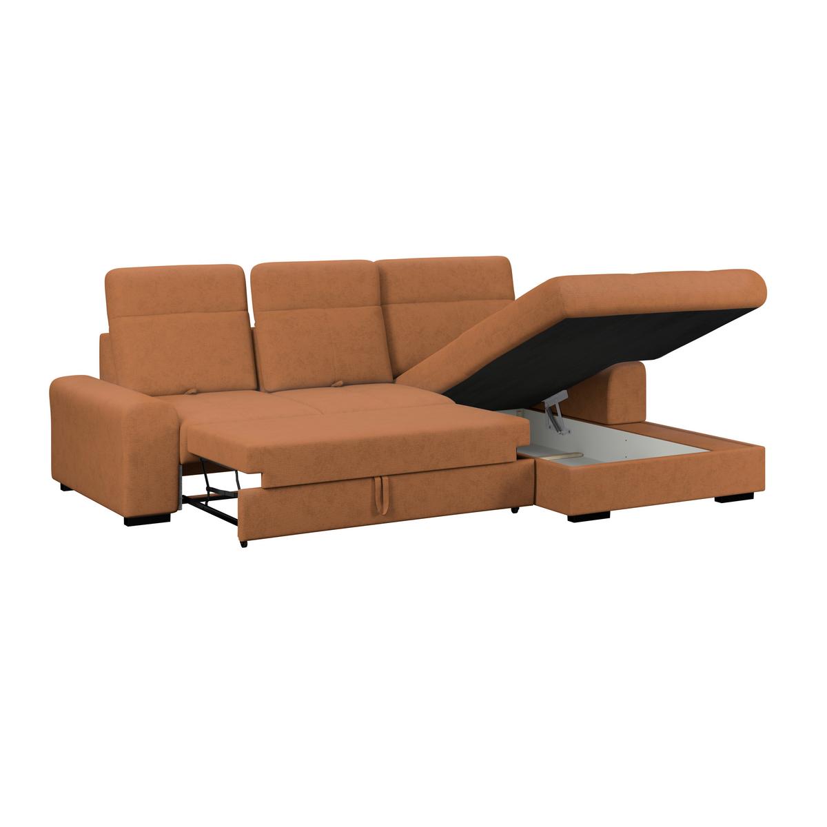 Kutna Garnitura Malaga - crna/terakota, Konvencionalno, tekstil/drvo (286/203cm) - Ondega