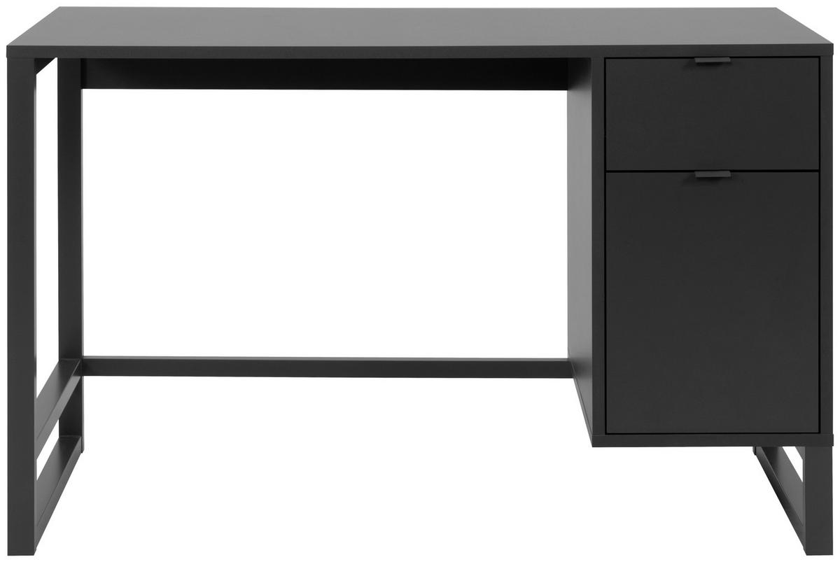 BIURKO SUMATRA 30A - antracytowy, Basics, materiał drewnopochodny/tworzywo sztuczne (120/65/75cm) - MID.YOU