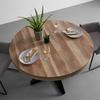 UTDRAGBART BORD LOUNA - svart/ekfärgad, Modern, metall (120-160/120/76cm) - Bessagi Home