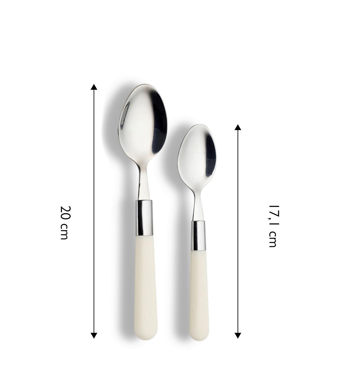 Besteckset Echtwerk Bistro Creme 16-teilig - Creme, Design, Metall - Echtwerk
