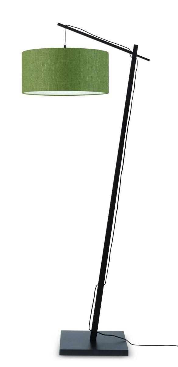 Stoječa Svetilka Andes, Zelena, Črna - črna/zelena, Design, tekstil/naravni materiali (47/176/23cm) - Good & Mojo