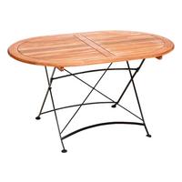 Gartentisch Schlossgarten aus Eukalyptus ca. 140x75x90cm - Naturfarben, ROMANTIK / LANDHAUS, Holz/Metall (140/90/75cm) - Gardenson